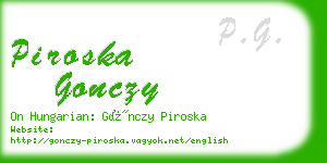 piroska gonczy business card